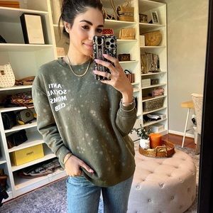 Tie dye anti social moms club crewneck sweatshirt